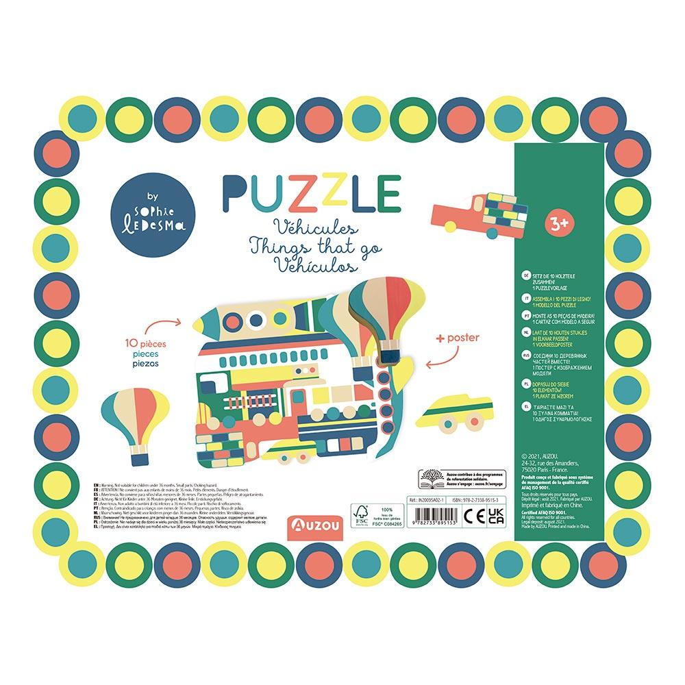Mi Puzzle De Madera Vehículos